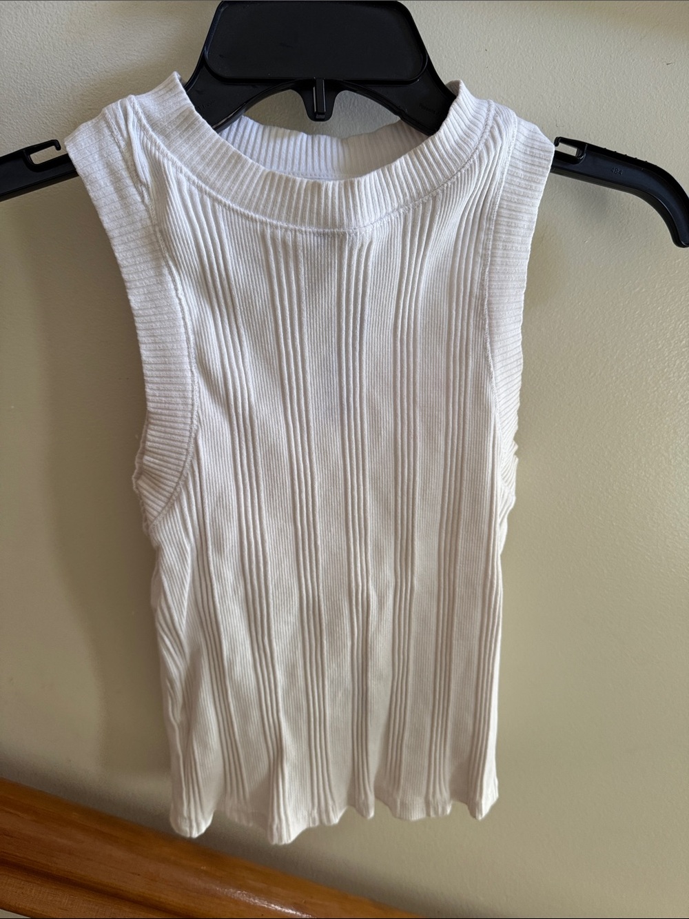 Zara White Ribbed Sleeveless Tank